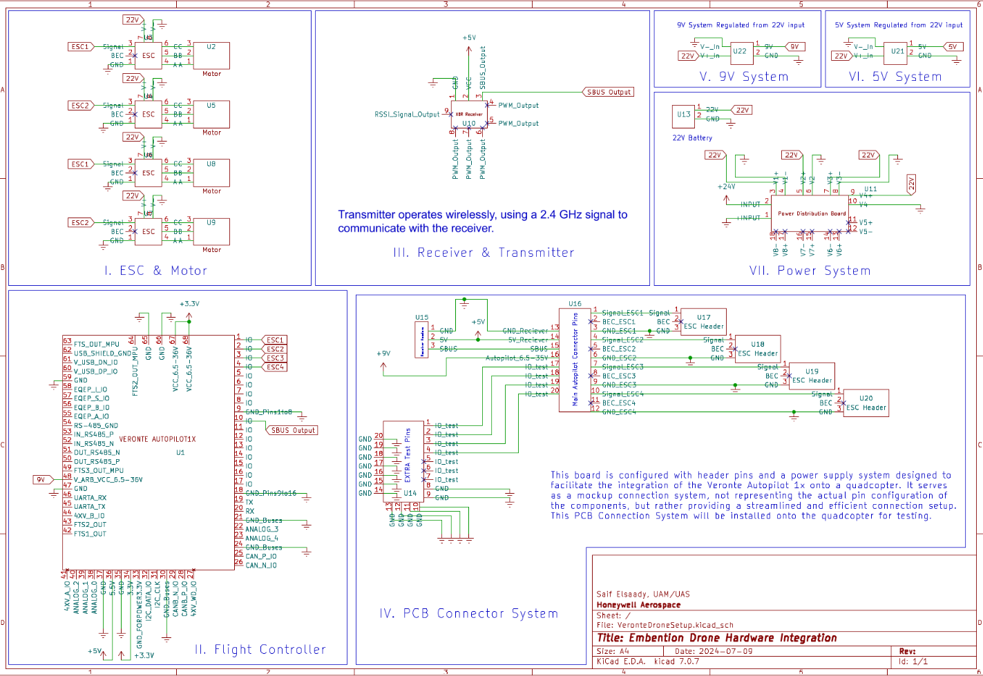 UAV Schematic Design